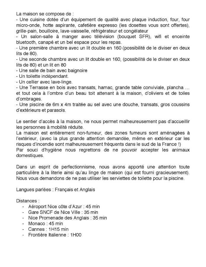 Вилла Les Figaires L'Escarene Экстерьер фото